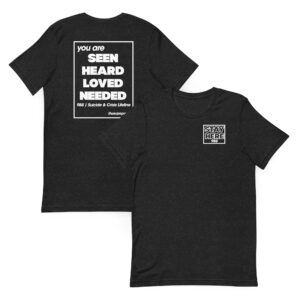 Stay Here 988 Mental Health Awareness Tee